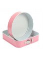 Moldes Para Pastel: Cuadrado, Redondo, Corazón Color Rosa 24, 26 y 28cm