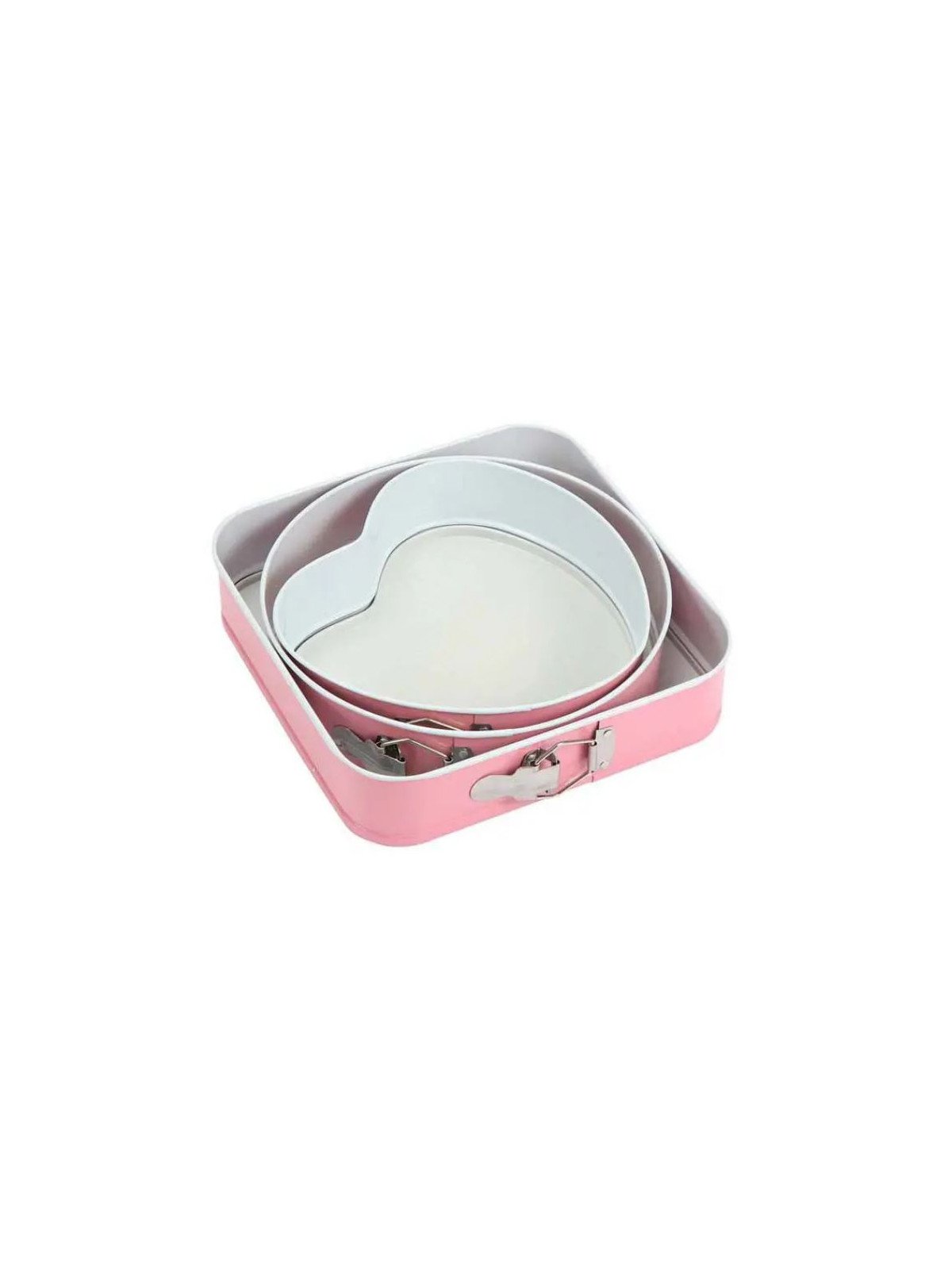 Moldes Para Pastel: Cuadrado, Redondo, Corazón Color Rosa 24, 26 y 28cm