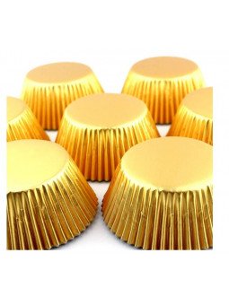 Capacillo Dorado Metálico 50 Pz Tamaño Standard Ø5.5cm Base