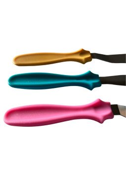 Mini Espátulas Para Galletas, Glaseado Mango De Colores 3 Pzs