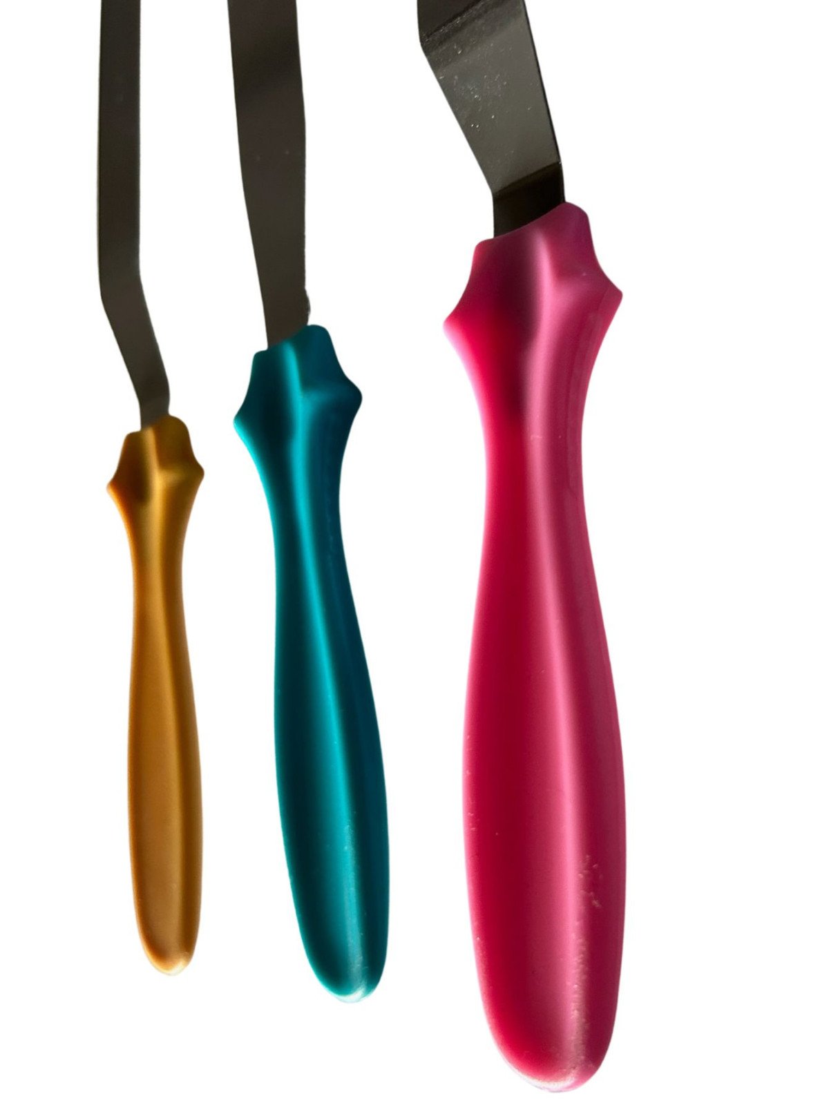 Mini Espátulas Para Galletas, Glaseado Mango De Colores 3 Pzs