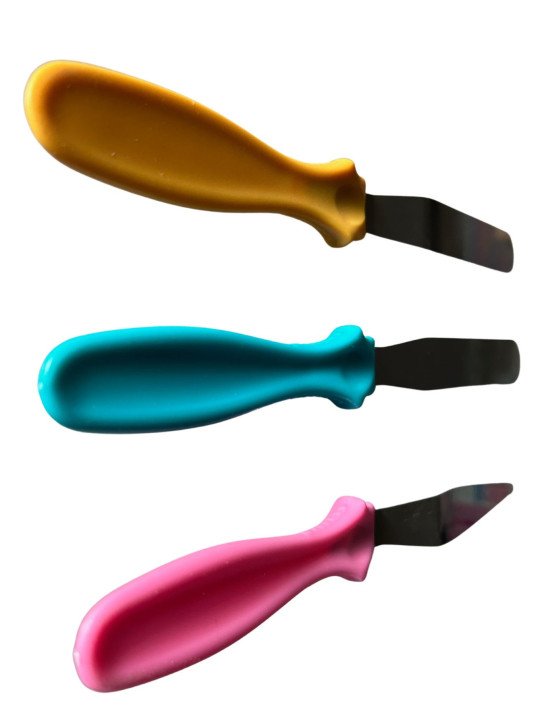 Mini Espátulas Para Galletas, Glaseado Mango De Colores 3 Pzs