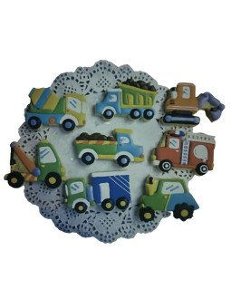 Cortador De Galleta Camiones De Construcción: Volteo, Excavadora 8 Pzs