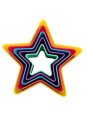 Cortadores De Galleta Estrellas Plástico Jgo 5 Pzs