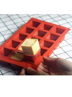 Molde De Silicón Mini Cubos 3x3x3cm 15 Cavidades