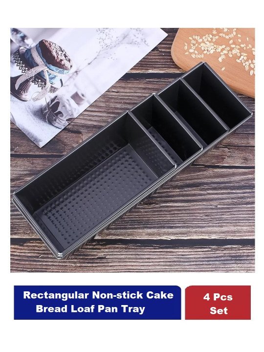 Moldes Para Pan De Caja Antiadherentes Jgo 4 Pzs Moldes Para Pan De Caja Antiadherentes Jgo 4 Pzs