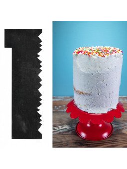 Peine Para Glaseado Decoración De Pastel Liso Con Borde/Sierra Dispareja Alto 22 cm Acero Inoxidable6