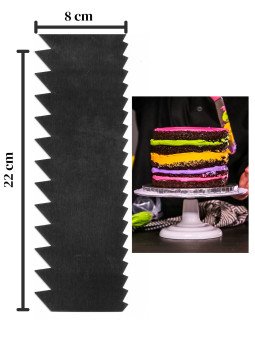 Peine Para Glaseado Decoración De Pastel Sierra Gde/SierraCh Alto 22 cm Acero Inoxidable1