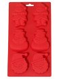 Molde De Silicón Navideño Pastelitos: Santa Claus y Muñeco de Nieve 6 Cavidades Molde De Silicón Navideño Pastelitos: Santa Claus y Muñeco de Nieve 6 Cavidades