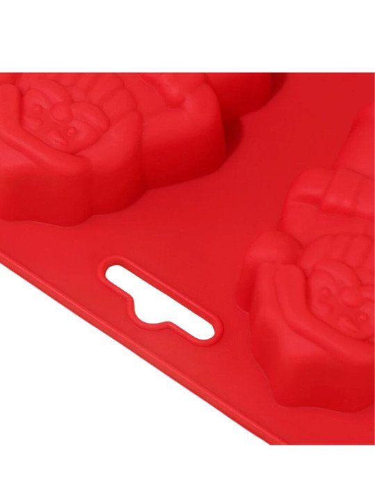 Molde De Silicón Navideño Pastelitos: Santa Claus y Muñeco de Nieve 6 Cavidades Molde De Silicón Navideño Pastelitos: Santa Claus y Muñeco de Nieve 6 Cavidades