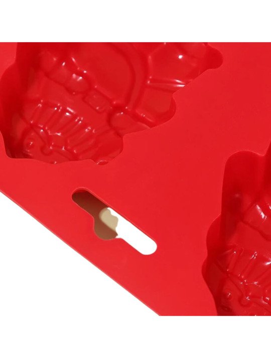 Molde De Silicón Navideño Pastelitos: Santa Claus y Muñeco de Nieve 6 Cavidades Molde De Silicón Navideño Pastelitos: Santa Claus y Muñeco de Nieve 6 Cavidades