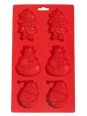 Molde De Silicón Navideño Pastelitos: Santa Claus y Muñeco de Nieve 6 Cavidades Molde De Silicón Navideño Pastelitos: Santa Claus y Muñeco de Nieve 6 Cavidades