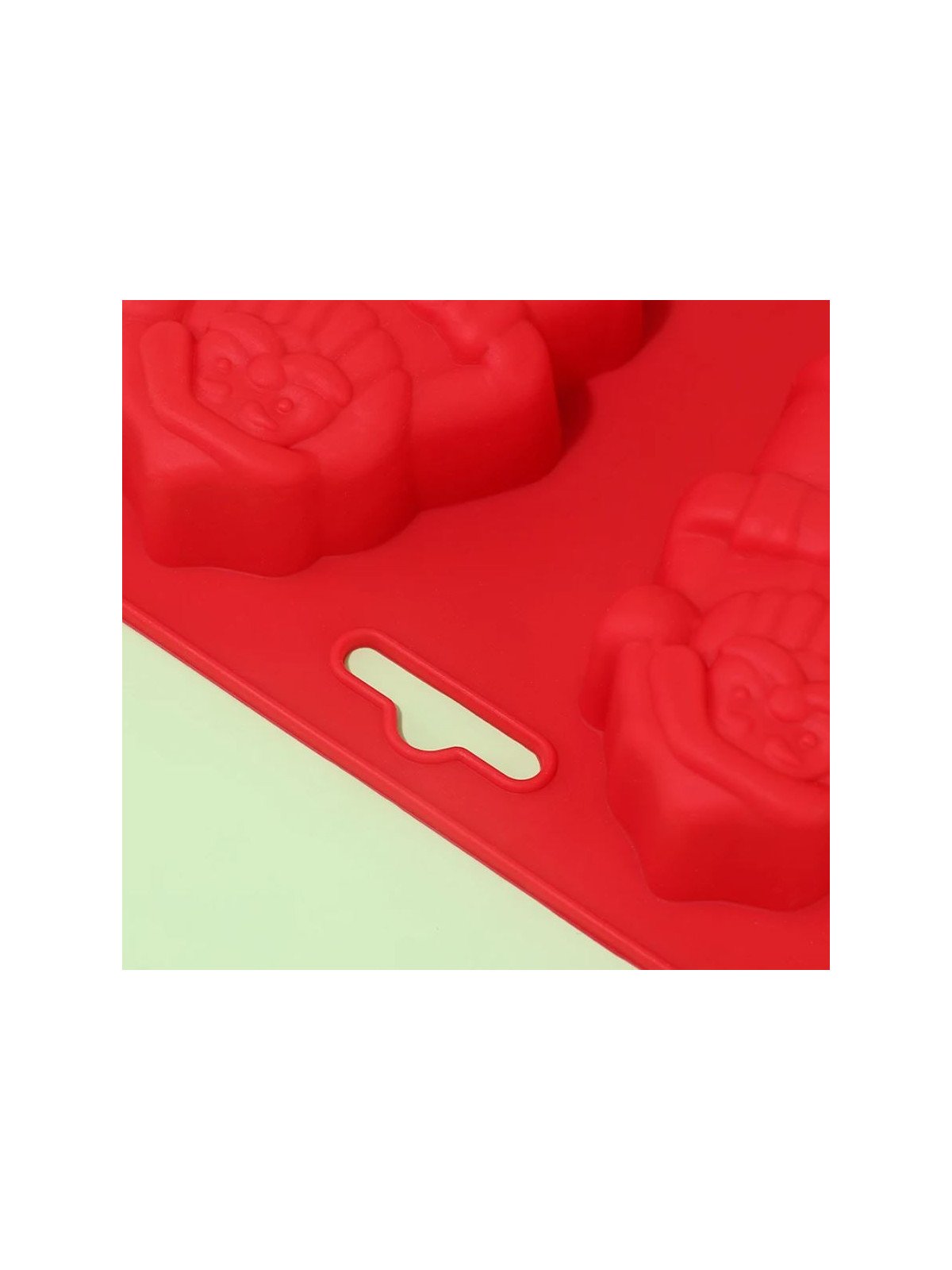 Molde De Silicón Navideño Pastelitos: Santa Claus y Muñeco de Nieve 6 Cavidades