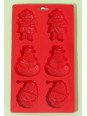 Molde De Silicón Navideño Pastelitos: Santa Claus y Muñeco de Nieve 6 Cavidades Molde De Silicón Navideño Pastelitos: Santa Claus y Muñeco de Nieve 6 Cavidades