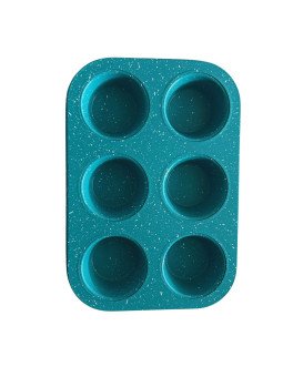 Molde Para Muffin Cupcake Antiadherente 6 Cav Tamaño Standard Apariencia Peltre