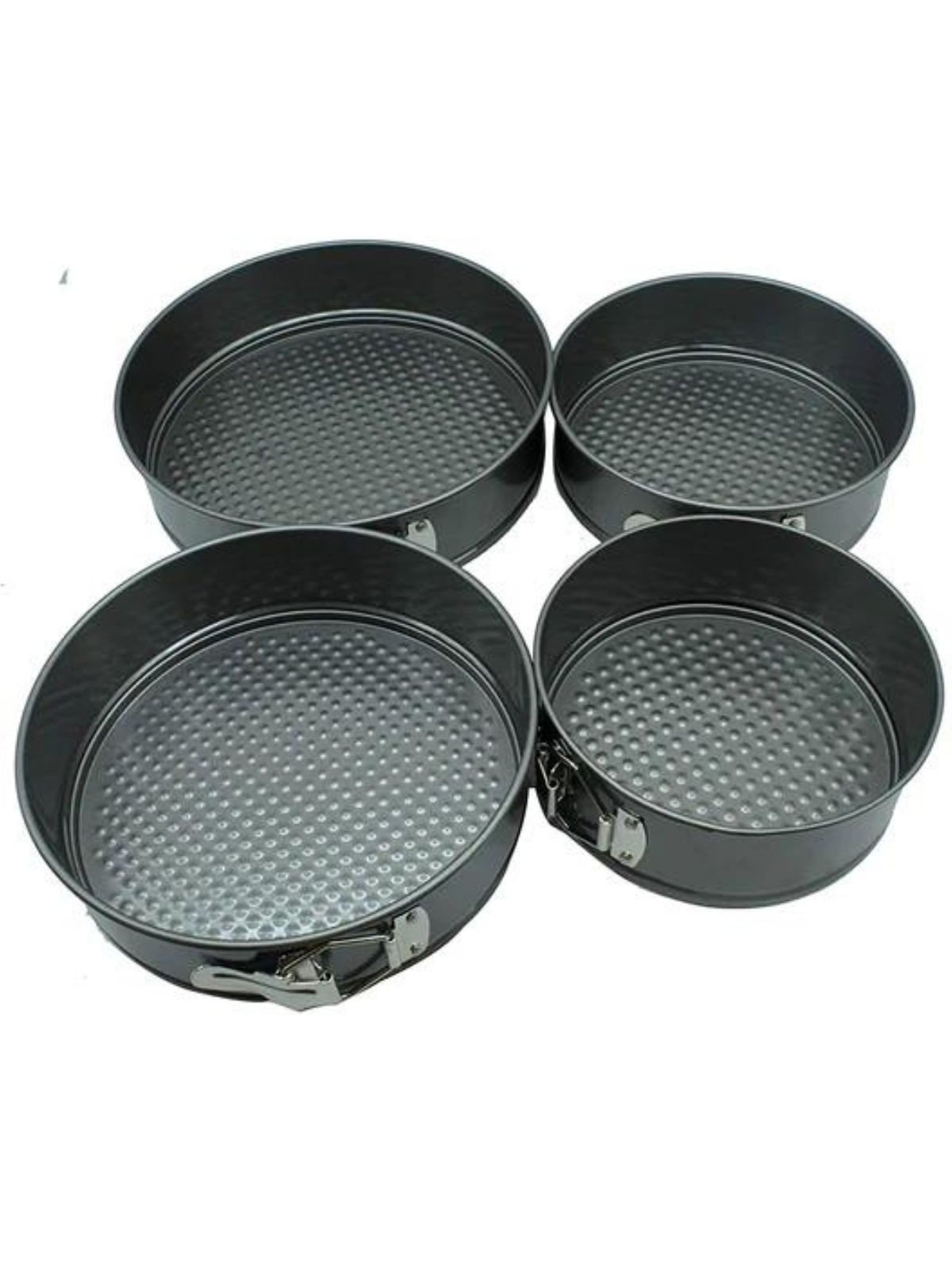 Moldes Para Pastel Redondos Desmontables Antiadherentes 4 Pzs Ø18, 20, 22 y 24 cm Altura: 6.5cm