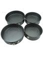 Moldes Para Pastel Redondos Desmontables Antiadherentes 4 Pzs Ø18, 20, 22 y 24 cm Altura: 6.5cm Moldes Para Pastel Redondos Desmontables Antiadherentes 4 Pzs Ø18, 20, 22 y 24 cm Altura: 6.5cm