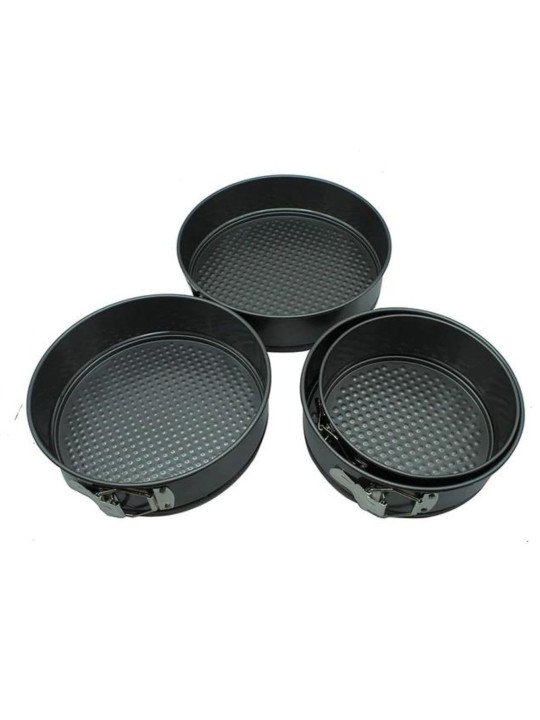 Moldes Para Pastel Redondos Desmontables Antiadherentes 4 Pzs Ø18, 20, 22 y 24 cm Altura: 6.5cm Moldes Para Pastel Redondos Desmontables Antiadherentes 4 Pzs Ø18, 20, 22 y 24 cm Altura: 6.5cm