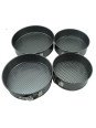 Moldes Para Pastel Redondos Desmontables Antiadherentes 4 Pzs Ø18, 20, 22 y 24 cm Altura: 6.5cm Moldes Para Pastel Redondos Desmontables Antiadherentes 4 Pzs Ø18, 20, 22 y 24 cm Altura: 6.5cm