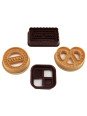Cortadores De Galleta: Pretzel, For You, Home Made y Cuadrado 4 Pzs Cortadores De Galleta: Pretzel, For You, Home Made y Cuadrado 4 Pzs