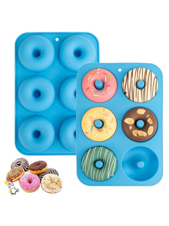 Molde De Silicón Para Mini Donas Ø 7cm 6 Cavidades