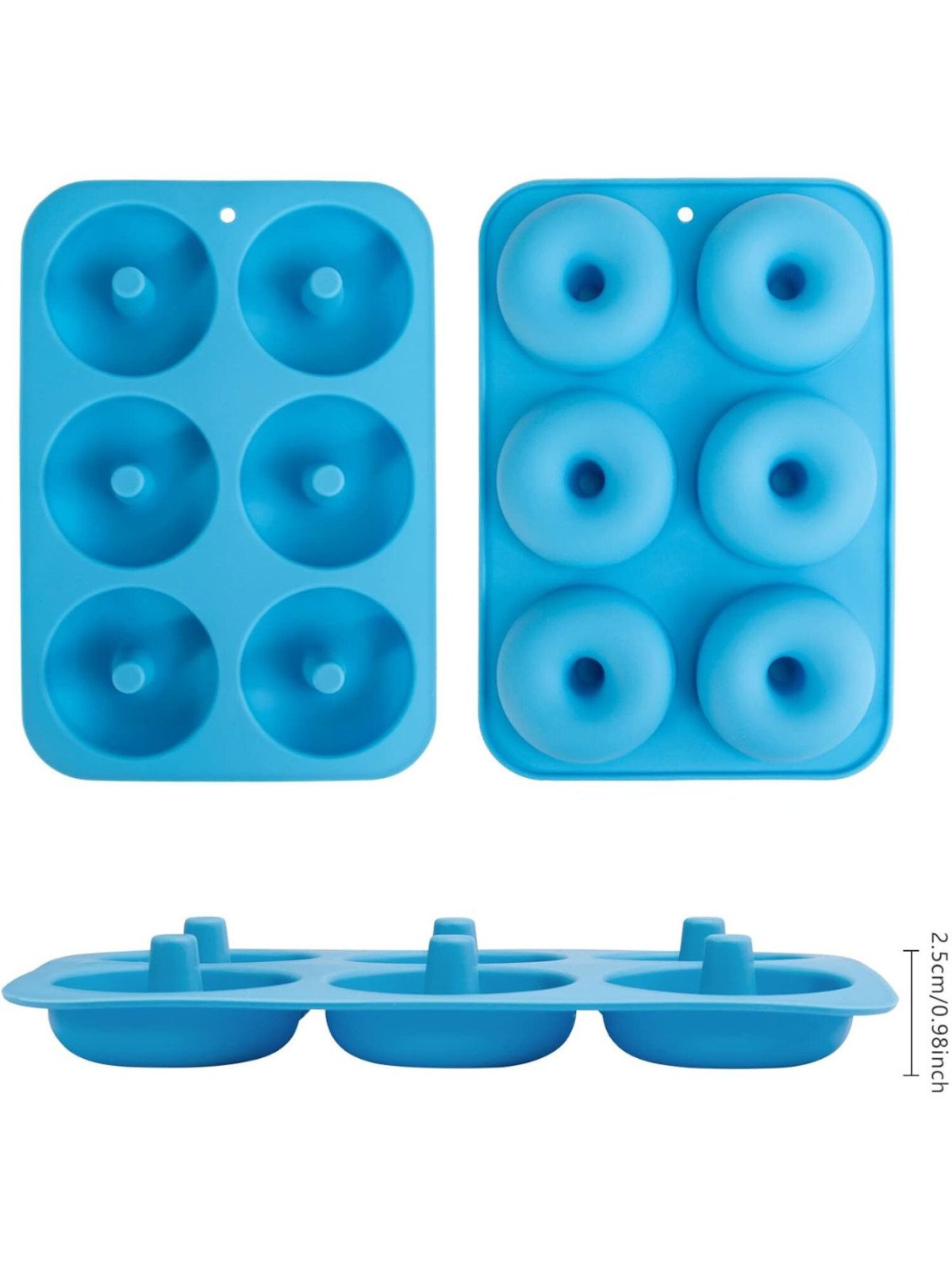 Molde De Silicón Para Mini Donas Ø 7cm 6 Cavidades