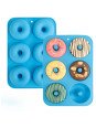 Molde De Silicón Para Mini Donas Ø 7cm 6 Cavidades