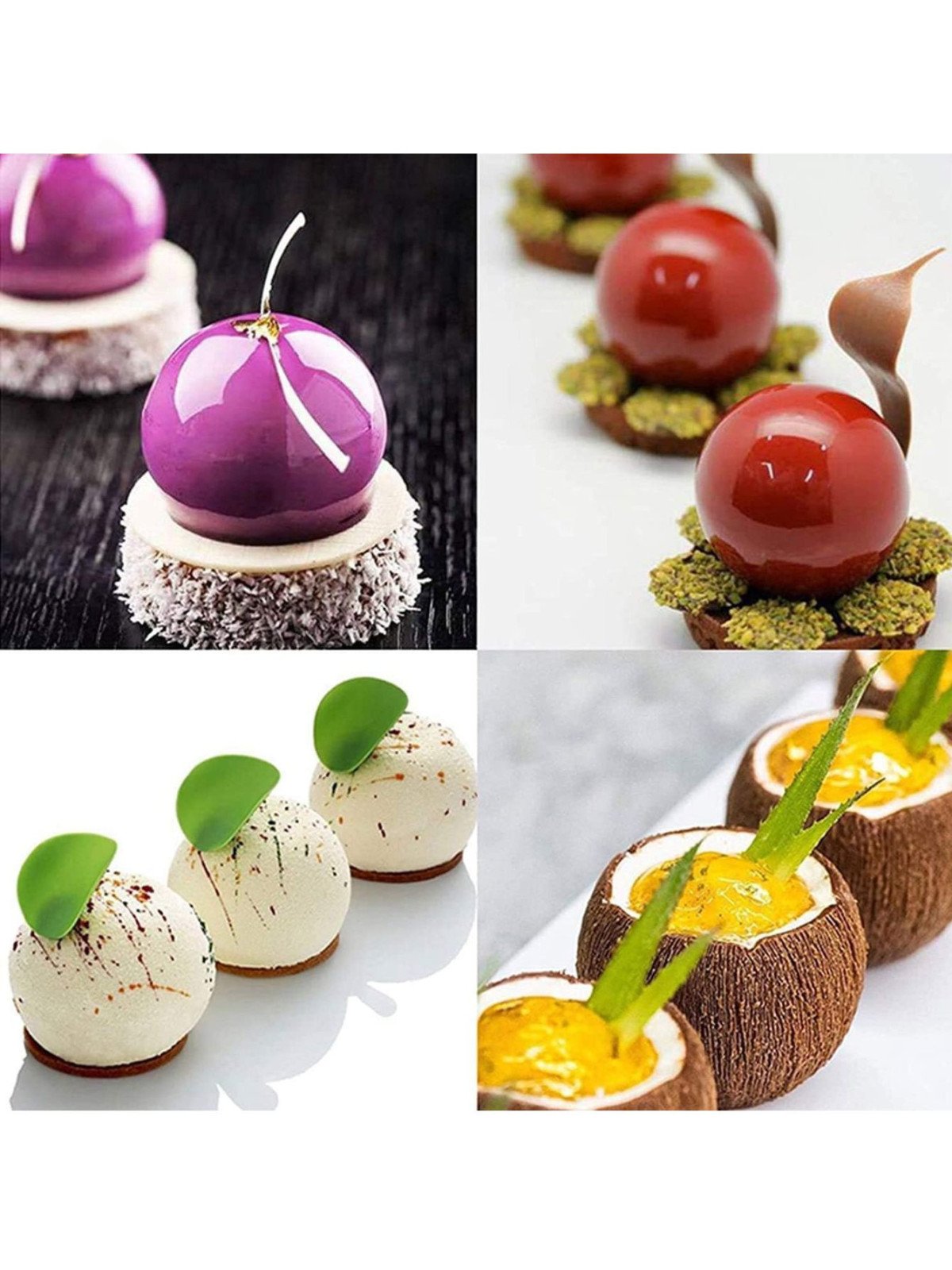 Molde De Silicón Bomba Esfera 3D 6 Cavidades Ø6cm