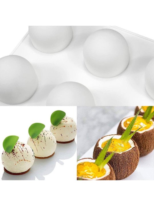 Molde De Silicón Bomba Esfera 3D 6 Cavidades Ø6cm