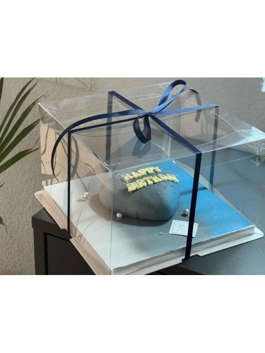 Caja Transportadora Para Pastel De Acetato Con Base Cuadrada