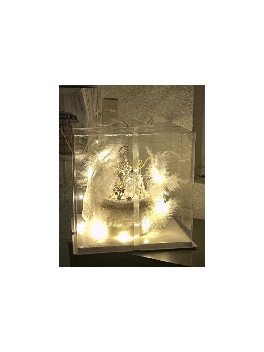 Caja Alta Transportadora Para Pastel De Acetato Con Base Cuadrada