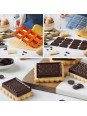 Cortadores Galleta Placa con 6 Rectángulos + 1 Molde de plástico para chocolates forma Rectangular Cortadores Galleta Placa con 6 Rectángulos + 1 Molde de plástico para chocolates forma Rectangular