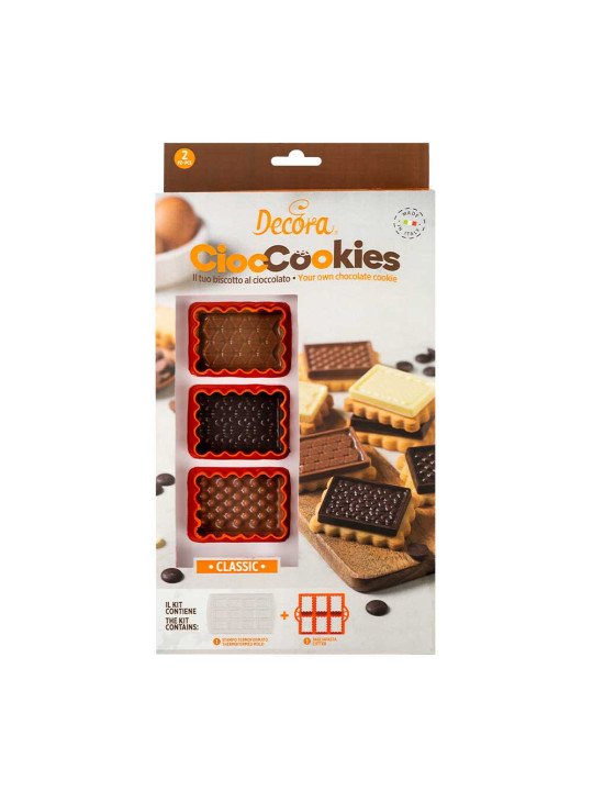 Cortadores Galleta Placa con 6 Rectángulos + 1 Molde de plástico para chocolates forma Rectangular Cortadores Galleta Placa con 6 Rectángulos + 1 Molde de plástico para chocolates forma Rectangular