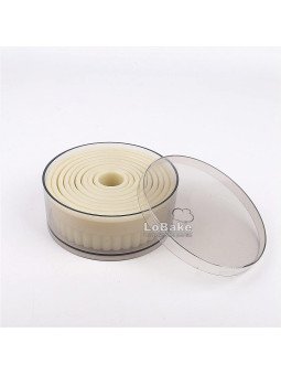 Cortadores Galletas Redondos Rizados Nylon Altas Temperaturas 9 pzs