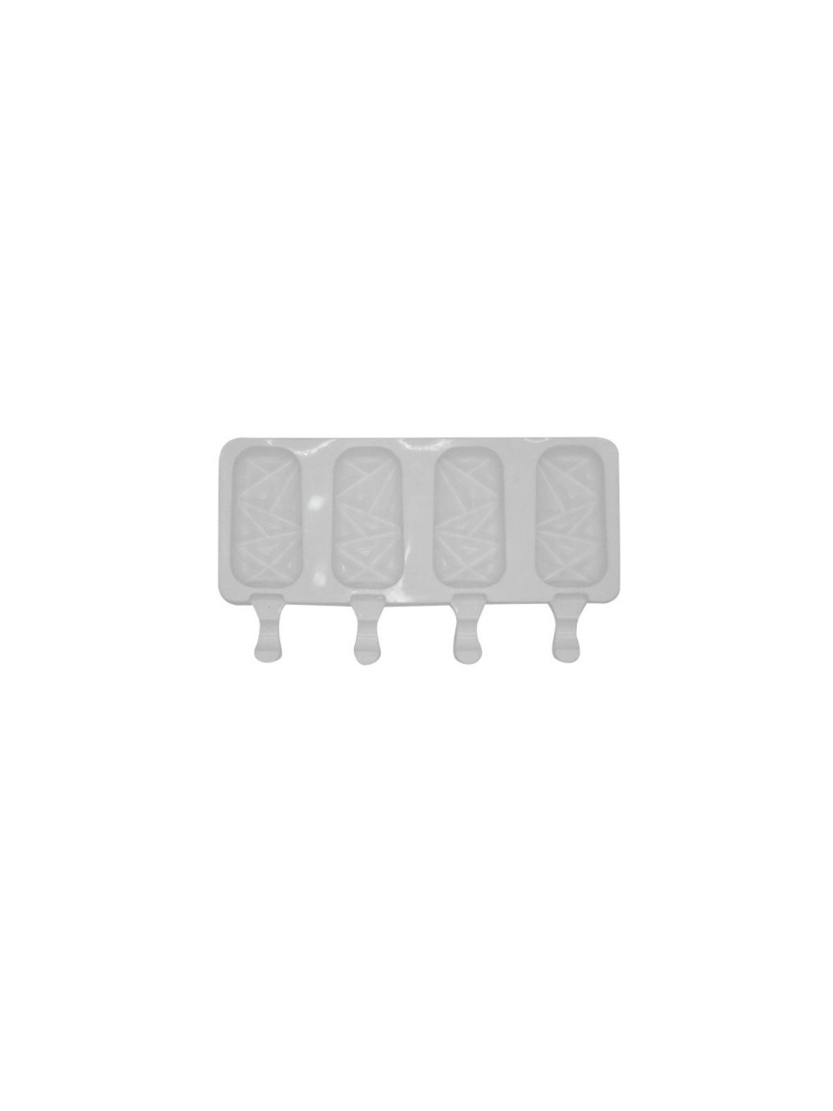 Molde De Silicón Paleta Hielo Cristales 4 Cav