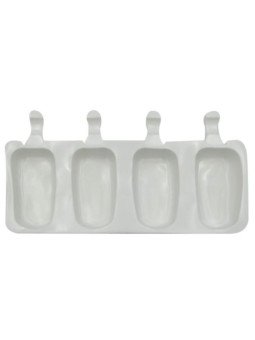 Molde De Silicón Paleta Hielo Clásica 4 Cavidades