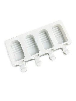 Molde De Silicón Paleta Mitad Ondas 4 Cavidades 3X6X2 cm