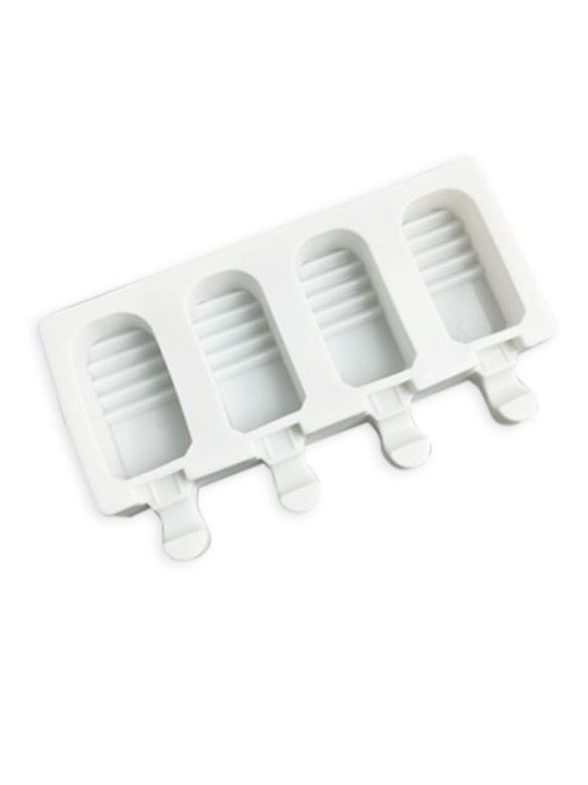 Molde De Silicón Paleta Mitad Ondas 4 Cavidades 3X6X2 cm Molde De Silicón Paleta Mitad Ondas 4 Cavidades 3X6X2 cm