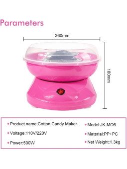 Máquina Mini Algódon De Azucar Eléctrica Portatil Algodones de 10 a 15 cm de Circunferencia