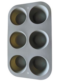Molde De Silicon Muffin Cupcake Tamaño Standard Ø Superior: 7cm. Ø Inferior: 5.8 cm 6 Cavidades Silicón Grueso Uso Rudo