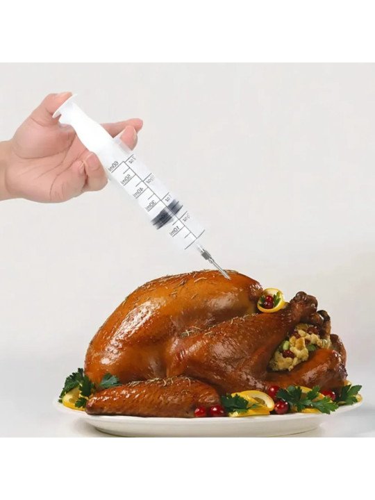 Jeringa Para Pavo Rellenar Condimentar Alimentos Líquido Grande 60 ml