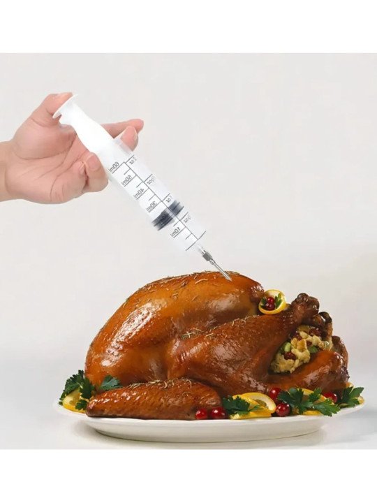 Jeringa Para Pavo Rellenar Condimentar Alimentos Líquido Grande 60 ml