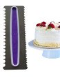 Peine Para Glaseado Decoración De Pastel Olas Chicas y Olas Grandes Alto 23 cm Acero Inoxidable Ancho 8cm