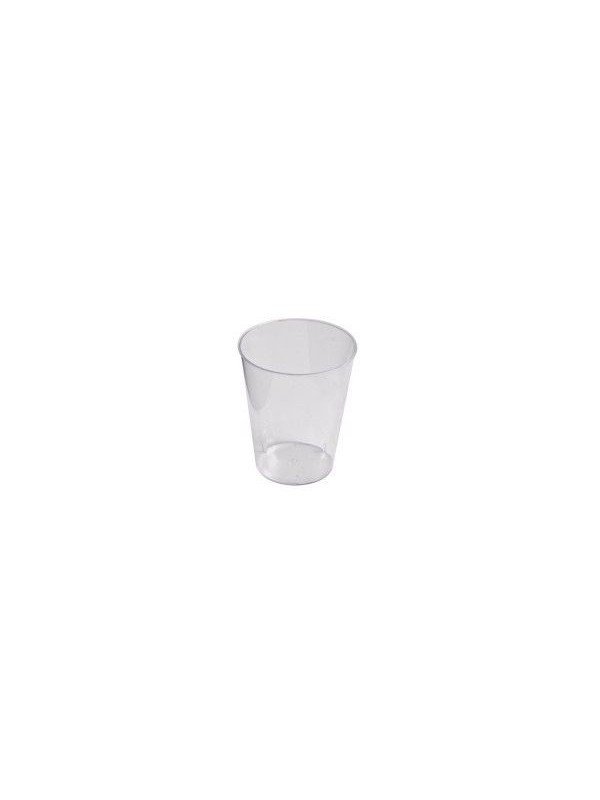 Mini Vaso Para Coctelería Plástico Transparente Ø6.5x8.5Altura cm  24 Pzas