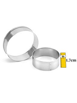 Mini Cortadores Redondos Para Fondant, Galletas Ø3 a Ø7cm De Acero Inox. Jgo 5 Pzas