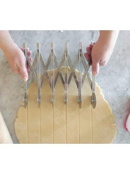 Carretilla Bicicleta Para Pasta, Chocolate Profesional 6 Discos  Ø5.31 Cm Cada Rueda