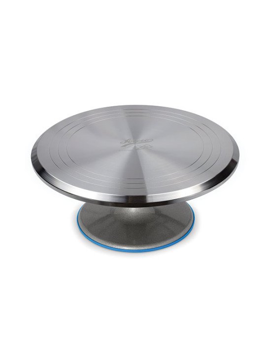 Base Para Pastel Giratoria Redonda Profesional Ateco Aluminio 30 cm