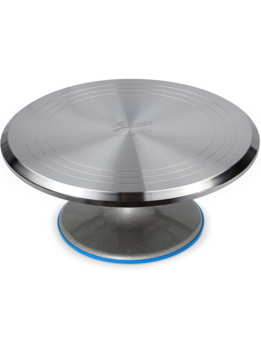 Base Para Pastel Giratoria Redonda Profesional Ateco Aluminio 30 cm