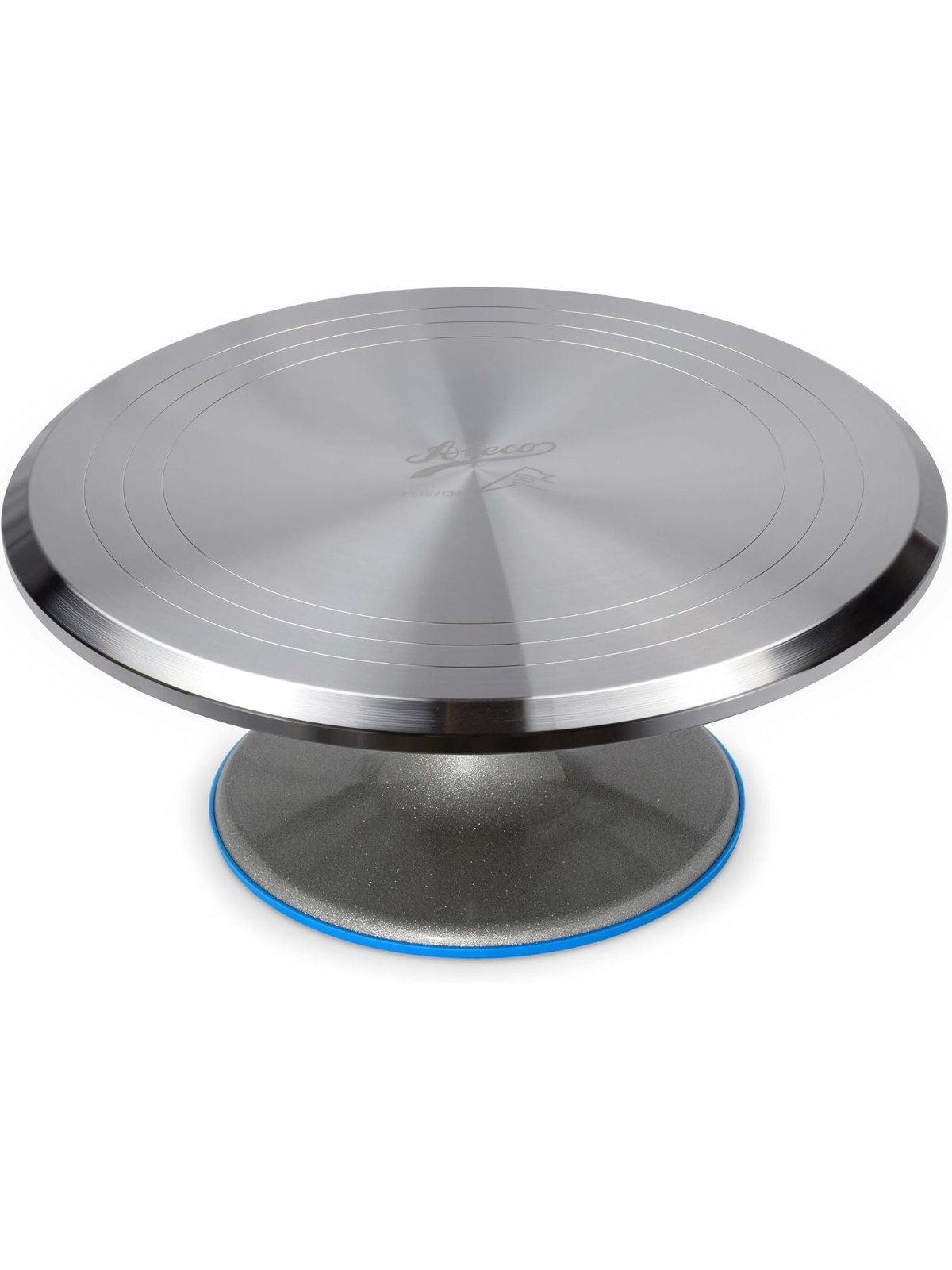 Base Para Pastel Giratoria Redonda Profesional Ateco Aluminio 30 cm