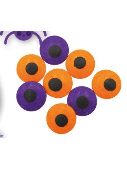 Decoraciones de Azúcar Ojos Morados Naranjas 100 Grms Sprinkles Halloween